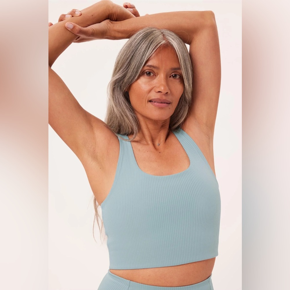 Girlfriend collective Mist RIB Paloma Racerback Bra | M